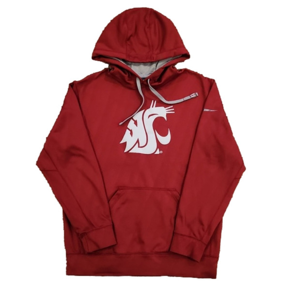 Nike Therma-Fit Maroon Washington State Cougers Hoodie Sweatshirt - Picture 1 of 9
